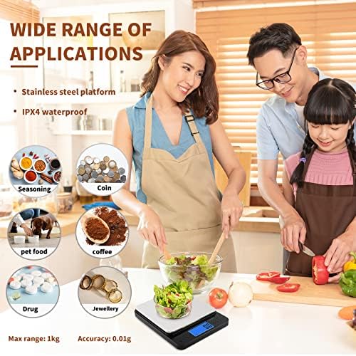 Small Digital Gram Scale 1000g by 0.01g, MEIYA High Accuracy Scale - Image 6