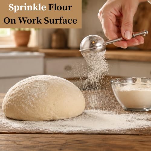 The Danish Dough Whisk & Scoop & Dust Flour Sifter Duster Set - Image 3