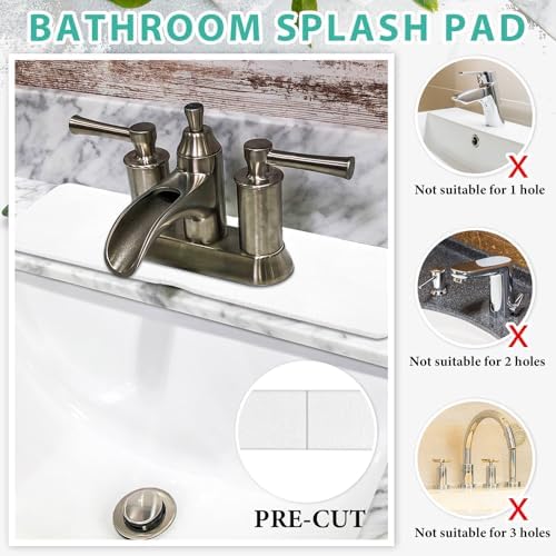 Tioncy 2 Pcs Faucet Mat Bathroom Sink Splash Guard - Image 3