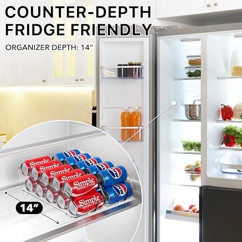 Simple Houseware Soda Can Organizer Dispenser Refrigerator/Pantry - Image 3