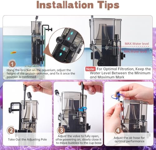 AQQA Aquarium Protein Skimmer for Saltwater Fish Tank - Image 4