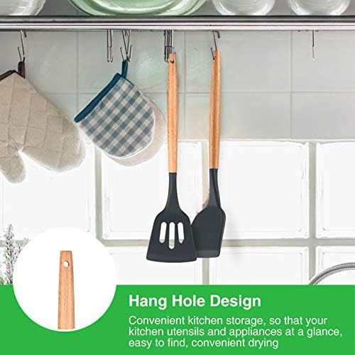2 Pieces Silicone Slotted Turner Set, Silicone Turner Spatula - Image 6