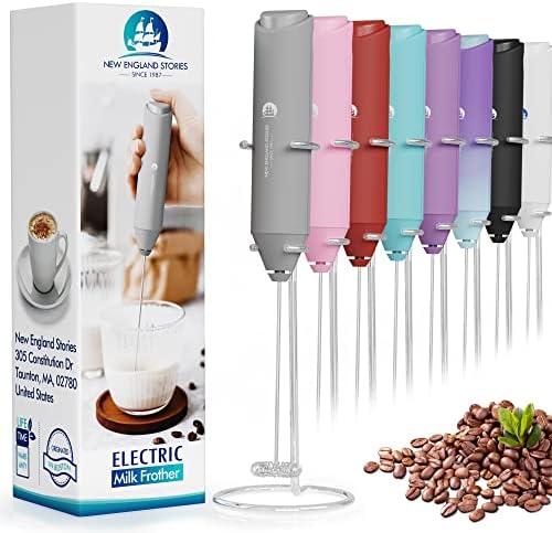 Powerful Milk Frother Handheld Foam Maker, Mini Whisk Drink Mixer by NewEnglandStories