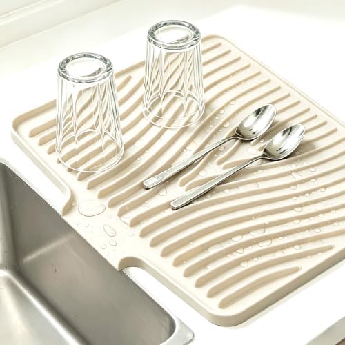 EBIGIC Silicone Dish Drying Mat, 19.7"*17"Dish Drying Pad, Kitchen Accessories by EBIGIC