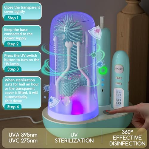 Electric Bottle Brush Cleaner, Wireless Charging Electric Baby Bottle Brush - Image 5