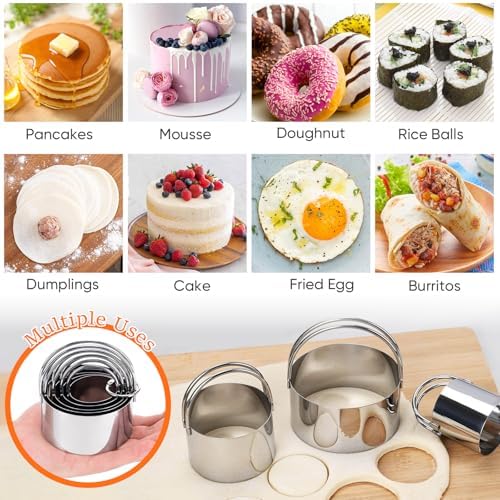 9PCS Stainless Steel Pastry Blender Set, 3 Cup Flour Sifter, Biscuit Cutter - Image 5