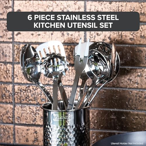 Viking Kitchen Utensils Set, 6 Piece Stainless Steel Cooking Utensil Set - Image 2