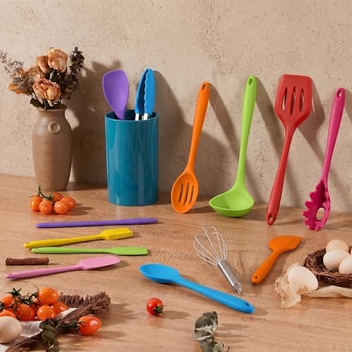 LIANYU 14 Pcs Silicone Kitchen Cooking Utensils Set - Image 6