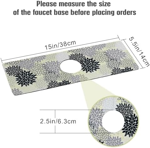 Sink Faucet Absorbing Mat, 2 Pack Drying Mat Around Faucet Sink Splash Guard - Image 4