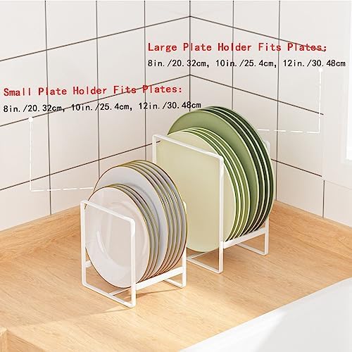 2 Large 1 Small Plate Organizers Holders Upright Cabinet Dish Drying Racks - Image 5