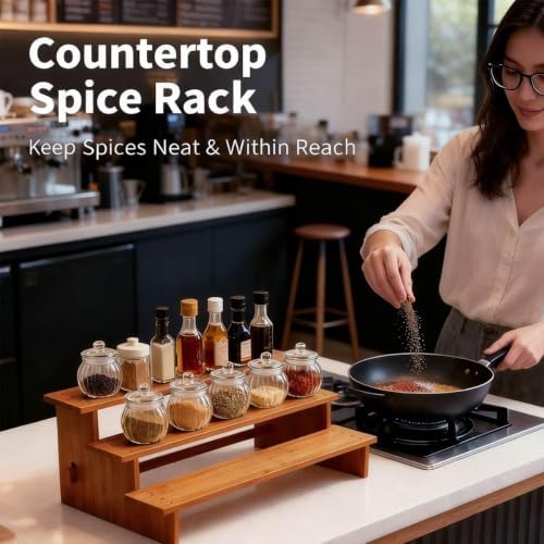 JinDoWin Spice Rack Organizer for Cabinets, Countertop & Pantries - Image 6