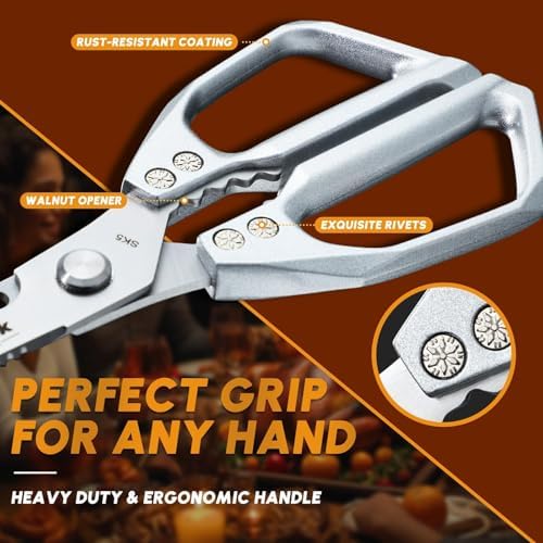 Huusk Kitchen Scissors and Vegetable Peeler Set, Japanese Stainless Steel - Image 4