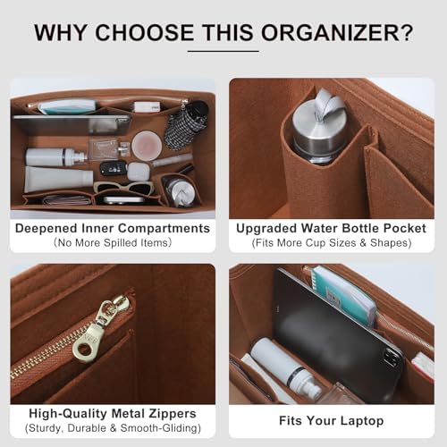 Tote Bag Organizer Insert for Longchamp LePliage L Travel Bag - Image 5