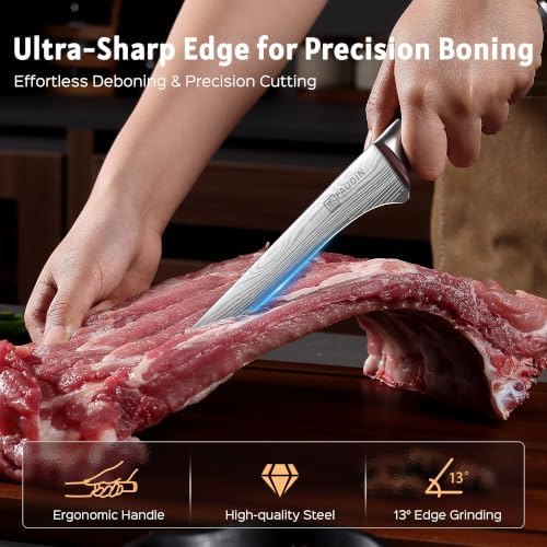 PAUDIN Boning Knife 6 Inch, Super Sharp Fillet Knife, German High Carbon - Image 4