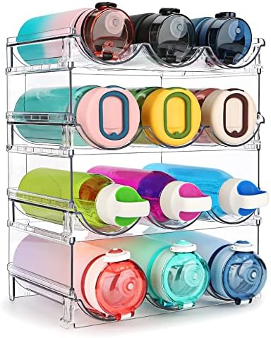 spospo Water Bottle Organizer for Cabinet 4 Pack Water Bottle Holder by SPOSPO