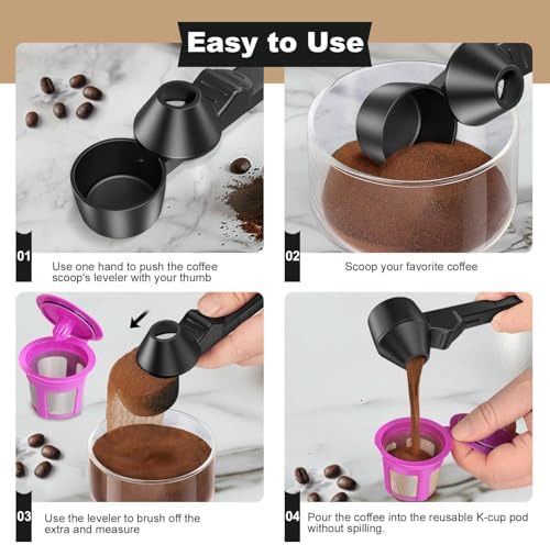 Coffee Scoop & Funnel for Reusable Refillable Coffee Pods, Coffee Measuring - Image 4