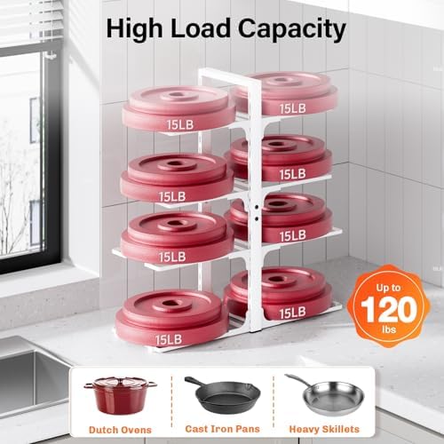 MUDEELA 8-Tier Heavy Duty Pots and Pans Organizer - Image 3