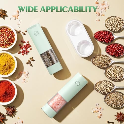 Electric Salt and Pepper Grinder Set Automatic Battery Pepper Mill Shakers - Image 5