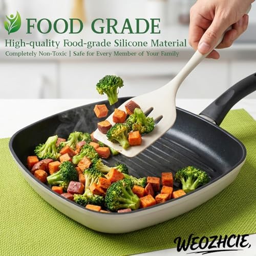 Silicone Kitchen Utensils Set, Nonstick Kitchen Utensils 446°F Heat-Resistant - Image 4