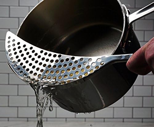 RSVP International Endurance Collection Pierced Crescent Pot Strainer, 18/8 - Image 2
