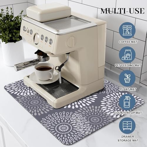 Dish Drying Mat Absorbent Kitchen Counter Mat Rubber Backing Draining Mat - Image 3
