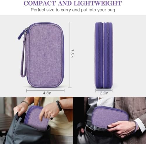 FYY Electronic Organizer, Travel Tech Pouch Bag Cable Organizer Dark Purple - Image 2