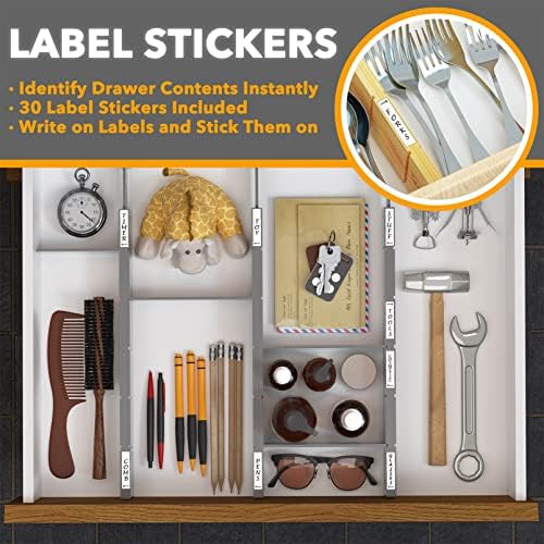 SpaceAid Bamboo Drawer Dividers - Image 3