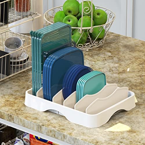Simple Houseware Food Container Lid Storage 13" x 10" Adjustable Divider - Image 4