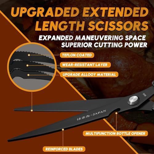 Huusk Kitchen Shears Set, Japanese Stainless Steel Scissors - Image 3