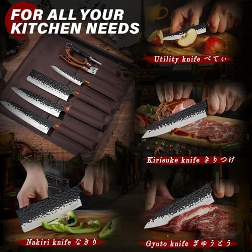 Huusk Japanese Knife Set 6pcs - Image 5