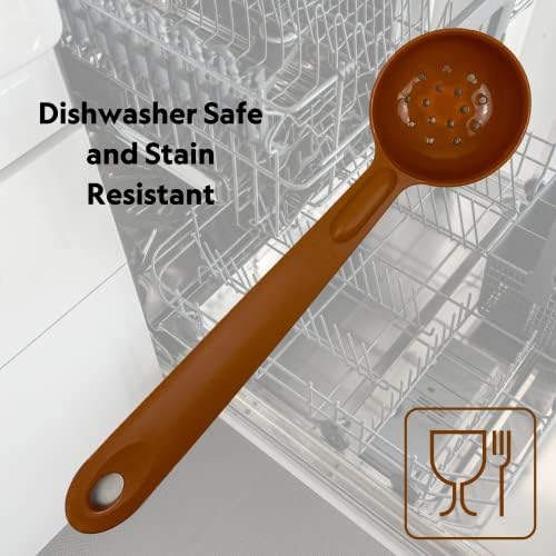 Rite-Size 3 oz. Perforated Round Circle Server Portion Utensil, Copolymer - Image 3