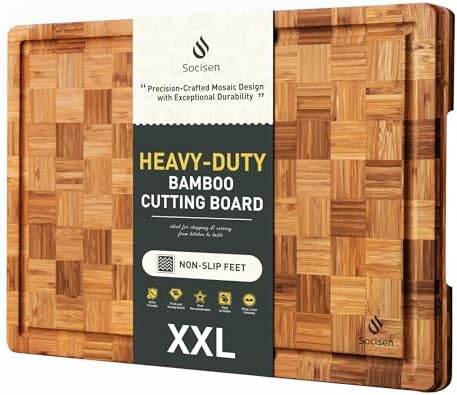 Extra Large Bamboo Wooden Cutting Board Wood Cutting Boards by Socisen