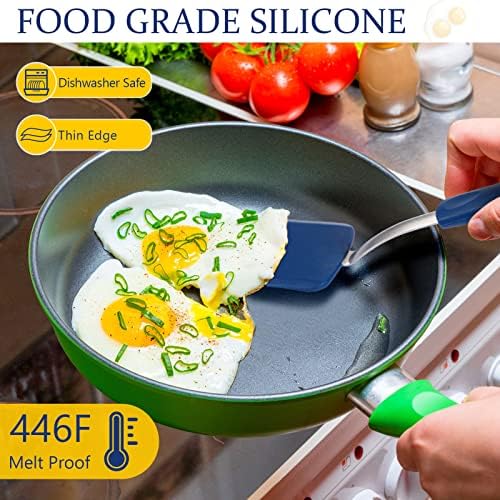 2Pcs Mini Silicone Cookie Brownie Spatula, Solid Flat - Image 4