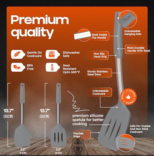 BakeRoyal Silicone Spatula Set - Image 2
