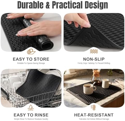 2 Pack Silicone Dish Drying Mat - Image 6