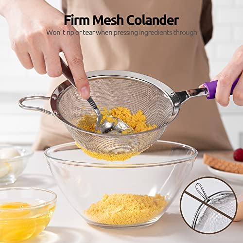 18/8 Stainless Steel Mesh Strainer: U-Taste 5.5 Inch Kitchen Fine Mesh Sieve - Image 6