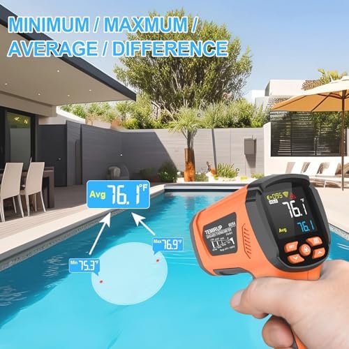 Infrared Thermometer Temperature Gun, -40℉~2912℉ Pyrometer, 50:1 High Temp - Image 6