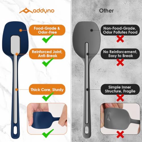 5-Piece Silicone Spatula Set, Reinforced Core & Connections - Image 3