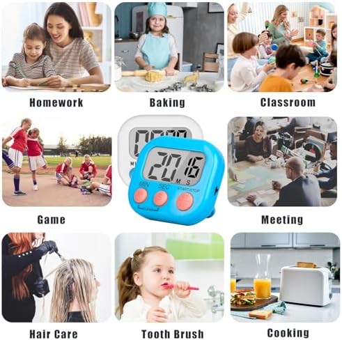 ZILLEEN Classroom Timer for Kids Teachers 6 Pack Digital Timers Blue White - Image 5