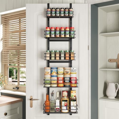 Over the Door Pantry Organizer 5-Tier, Spice Rack Organizer by Purdaz
