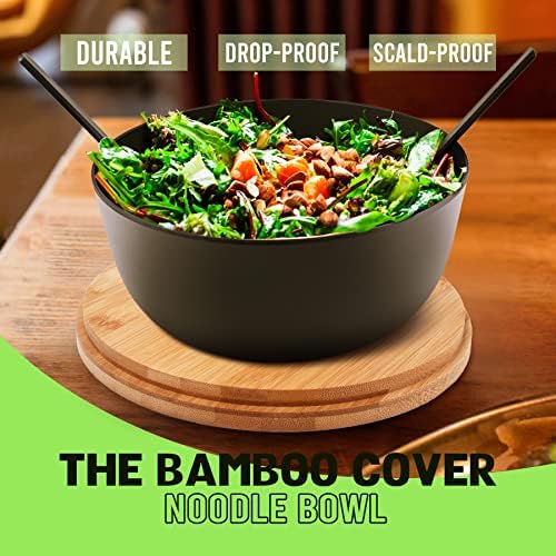 ECOWAY Bamboo Fiber Salad Bowl Set, Large Mixing Bowl - Image 6