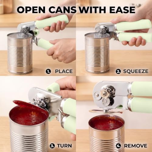 Zulay Kitchen Stainless Steel Swing Open Manual Can Opener Comfortable Grip - Image 3