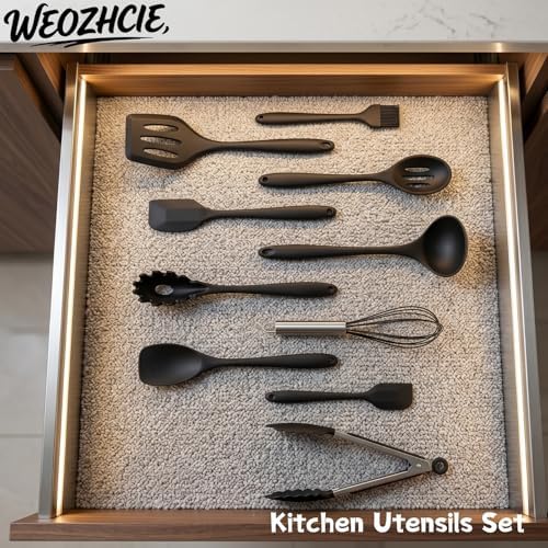 Silicone Kitchen Utensils Set, Nonstick Kitchen Utensils 446°F Heat-Resistant - Image 7