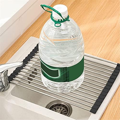 Stainless Steel Portable Roll Up Dish Drying Rack Over The Sink Rack - Image 6