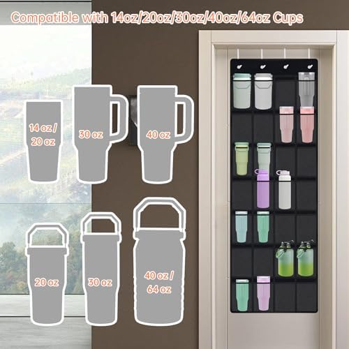 NiHome 28 Pockets Door Hanging Cup Organizer Fit - Image 2