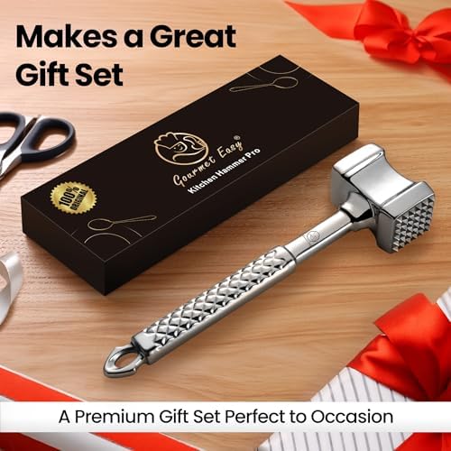 Gourmet Easy Classic Meat Tenderizer Tool, Non-Slip Grip Lifetime Replace - Image 6
