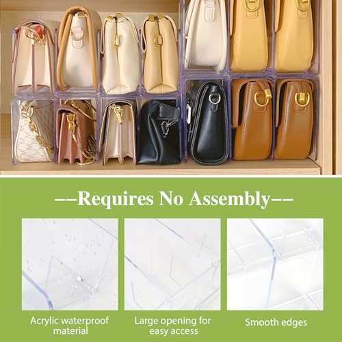 2 Pcs Purse Organizer for Closet, Acrylic Clear Purse Storage Organizers - Image 3