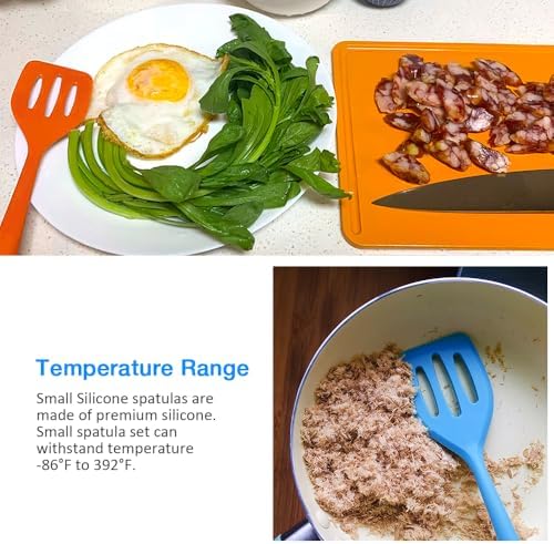 5 Pcs Small Silicone Spatula, Mini Slotted Turner - Image 6