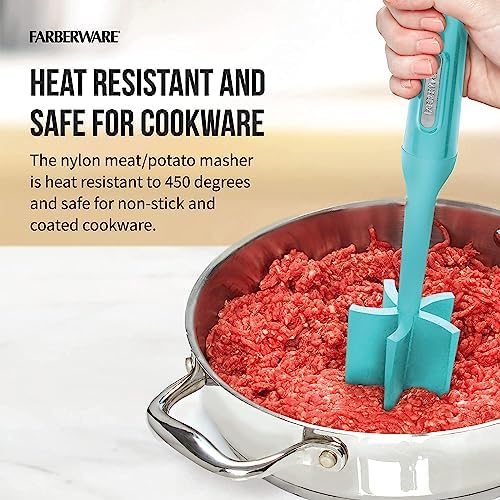 Farberware Heat Resistant Nylon Meat and Potato Masher, Safe - Image 5