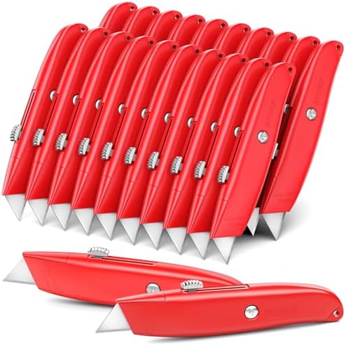 DIYSELF 20 Pack Retractable Box Cutter Knives, Heavy Duty Utility Knives by DIYSELF